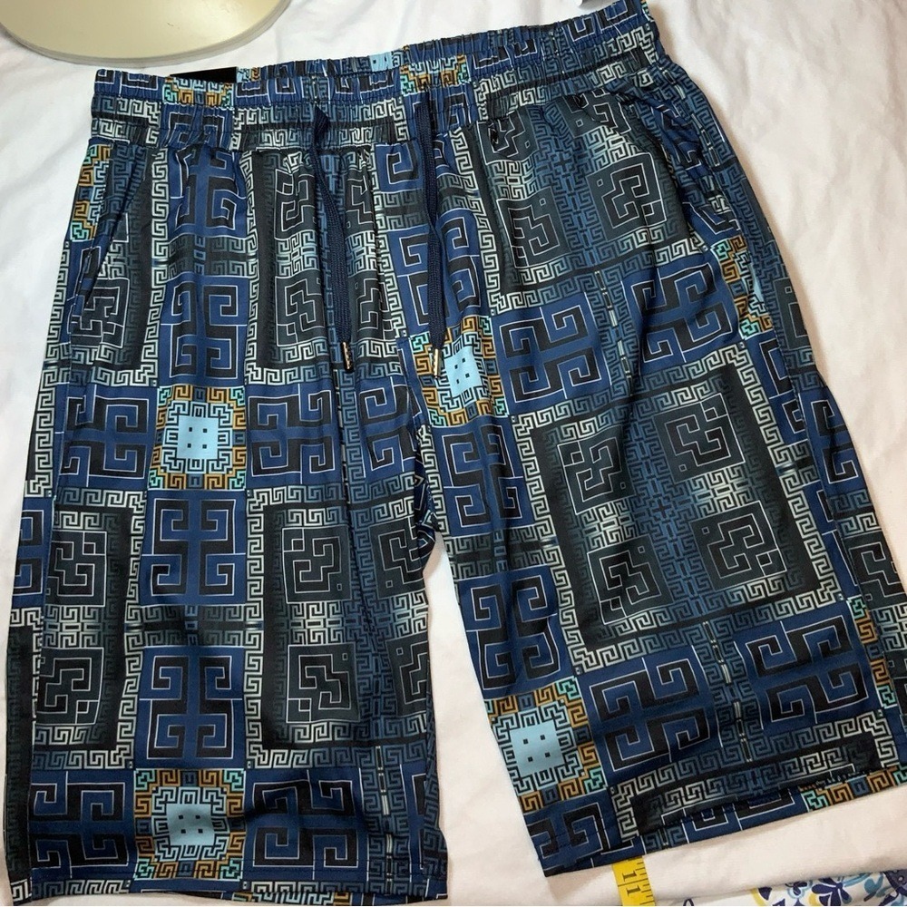 Stacy Adams Shorts Mens M‎ Multicolor Flat Front Slash Pocket Cotton/Spandex